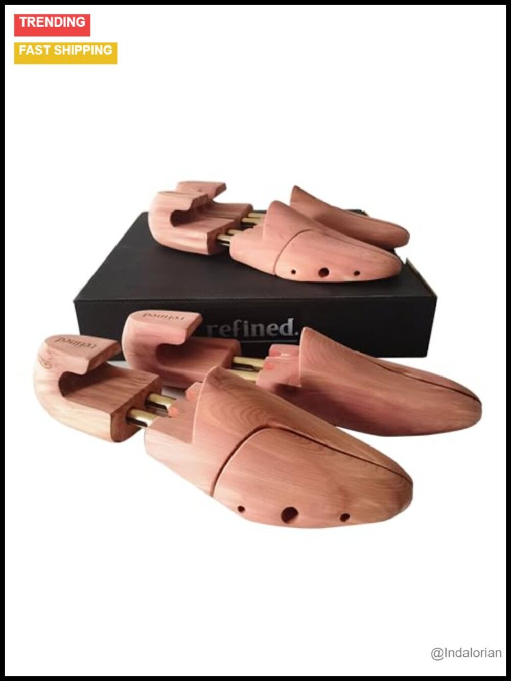 Red Cedar Wooden Shoe Trees Twin Tubes Adjustable Shoe Shaper